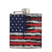 Grunge U.S.A.-Flagge Flachmann (Vorderseite)
