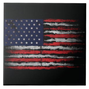 Grunge U.S.A.-Flagge Fliese
