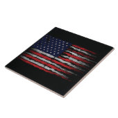 Grunge U.S.A.-Flagge Fliese (Seite)