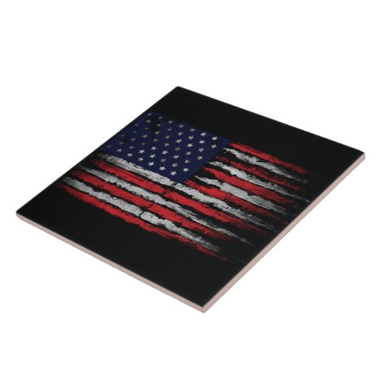 Grunge U.S.A.-Flagge Fliese (Seite)