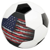 Grunge U.S.A.-Flagge Fußball (Dreiviertel)