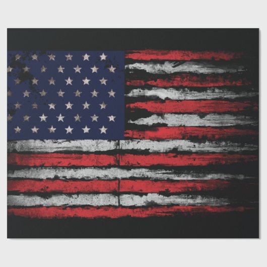 Grunge U.S.A.-Flagge Geschenkpapier (Flach)