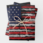 Grunge U.S.A.-Flagge Geschenkpapier Set (Beispiel)