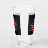 Grunge U.S.A.-Flagge Glas (Links)