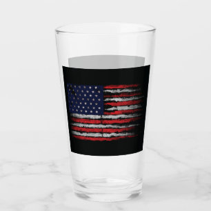 Grunge U.S.A.-Flagge Glas