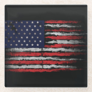 Grunge U.S.A.-Flagge Glasuntersetzer