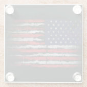 Grunge U.S.A.-Flagge Glasuntersetzer (Rückseite)