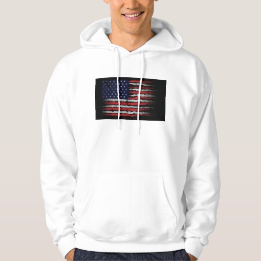 Grunge U.S.A.-Flagge Hoodie (Vorderseite)
