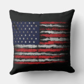 Grunge U.S.A.-Flagge Kissen (Rückseite)
