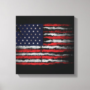 Grunge U.S.A.-Flagge Leinwanddruck