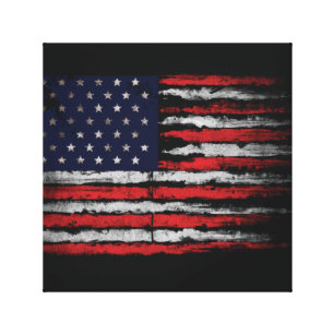 Grunge U.S.A.-Flagge Leinwanddruck