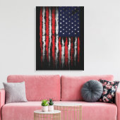 Grunge U.S.A.-Flagge Leinwanddruck (Insitu (Wohnzimmer))