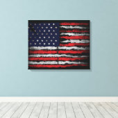 Grunge U.S.A.-Flagge Leinwanddruck (Insitu (Holzboden))