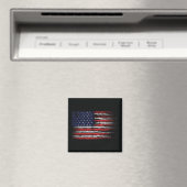 Grunge U.S.A.-Flagge Magnet (In Situ (Geschirrspüler))