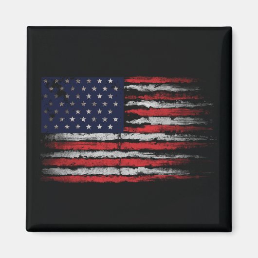 Grunge U.S.A.-Flagge Magnet (Vorne)
