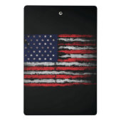 Grunge U.S.A.-Flagge Mini Klemmbrett (Rückseite)