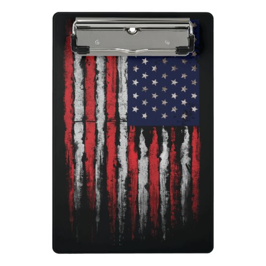 Grunge U.S.A.-Flagge Mini Klemmbrett (Vorderseite)