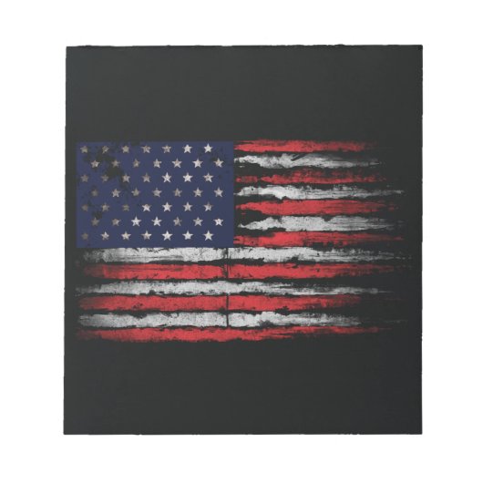Grunge U.S.A.-Flagge Notizblock (Vorderseite)