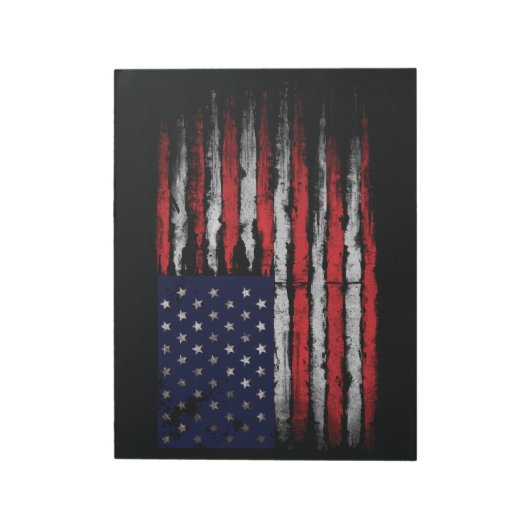 Grunge U.S.A.-Flagge Notizblock (Rotiert)