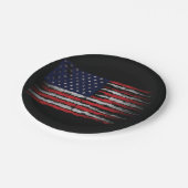 Grunge U.S.A.-Flagge Pappteller (Schrägansicht)