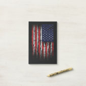 Grunge U.S.A.-Flagge Post-it Klebezettel (Auf Schreibtisch)