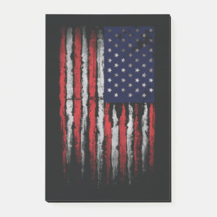 Grunge U.S.A.-Flagge Post-it Klebezettel
