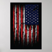 Grunge U.S.A.-Flagge Poster (Vorne)