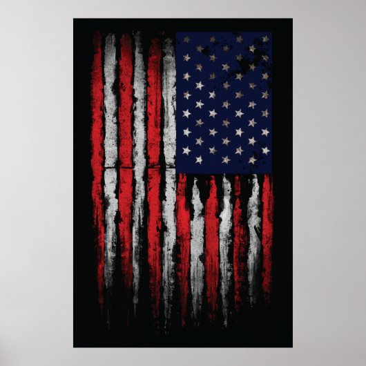 Grunge U.S.A.-Flagge Poster (Vorne)