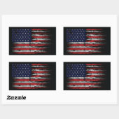 Grunge U.S.A.-Flagge Rechteckiger Aufkleber (Blatt)
