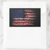 Grunge U.S.A.-Flagge Rechteckiger Aufkleber (Tasche)