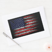 Grunge U.S.A.-Flagge Rechteckiger Aufkleber (Umschlag)