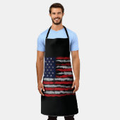 Grunge U.S.A.-Flagge Schürze (Getragen)