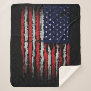 Grunge U.S.A.-Flagge Sherpadecke