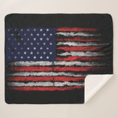 Grunge U.S.A.-Flagge Sherpadecke (Vorderseite (Horizontal))