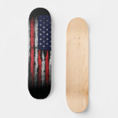 Grunge U.S.A.-Flagge Skateboard (Vorderseite)