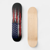 Grunge U.S.A.-Flagge Skateboard (Vorderseite)