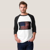 Grunge U.S.A.-Flagge T-Shirt (Vorne ganz)