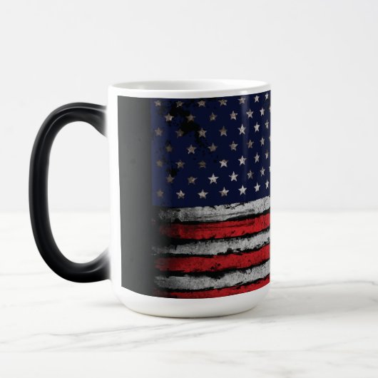 Grunge U.S.A.-Flagge Verwandlungstasse (Links)