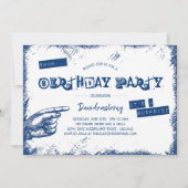 Grunge Überraschung Geburtstagsparty Shh Einladung (Vorderseite)