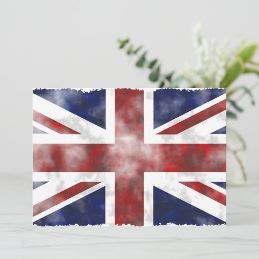 Grunge Uk Einladung (Stehend Vorderseite)