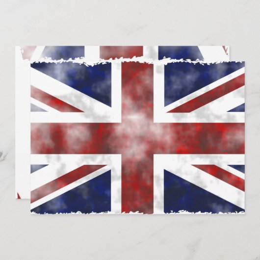 Grunge Uk Einladung (Vorne/Hinten)
