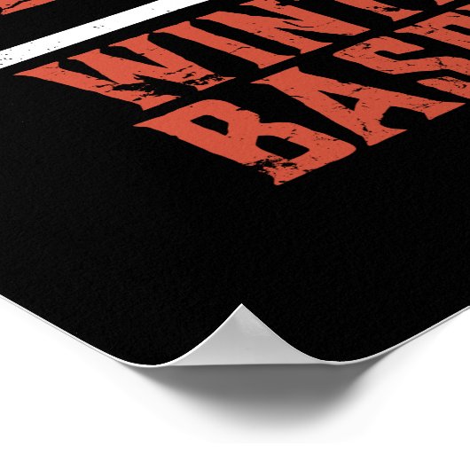 Grunge und beängstigendes Zitat zum Thema Baseball Poster (Ecke)