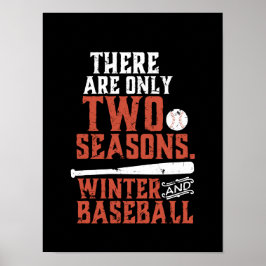 Grunge und beängstigendes Zitat zum Thema Baseball Poster