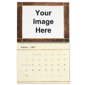 Grunge und rustikal-braunes Foto Kalender (Feb 2027)