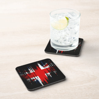 Grunge Union Jack British Flag Coaster Getränkeuntersetzer