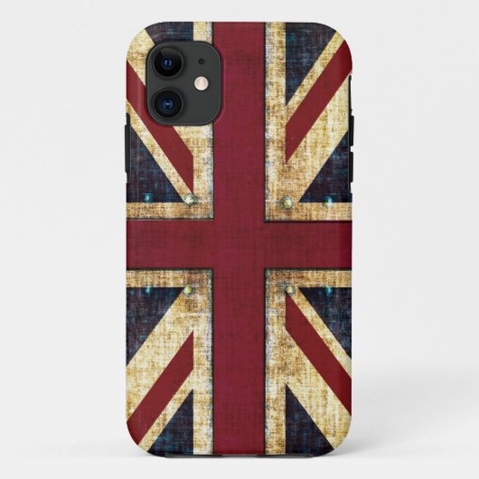 Grunge Union Jack Case-Mate iPhone Hülle (Rückseite)