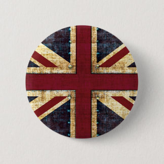 Grunge Union Jack - Klassiker Button