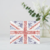 Grunge Union Jack - leichte Postkarte (Stehend Vorderseite)