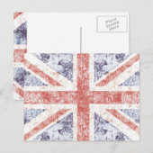Grunge Union Jack - leichte Postkarte (Vorne/Hinten)