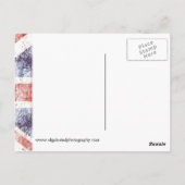Grunge Union Jack - leichte Postkarte (Rückseite)